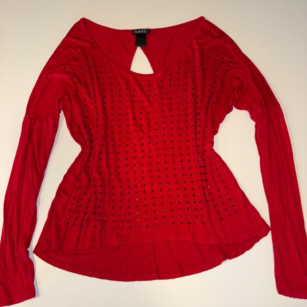 Rue21 Red Long Sleeve Top